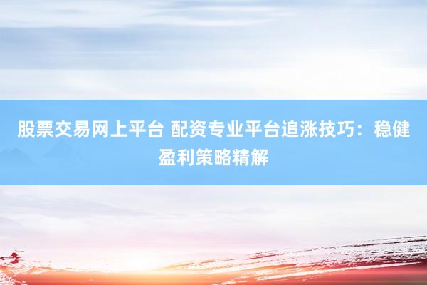 股票交易网上平台 配资专业平台追涨技巧：稳健盈利策略精解