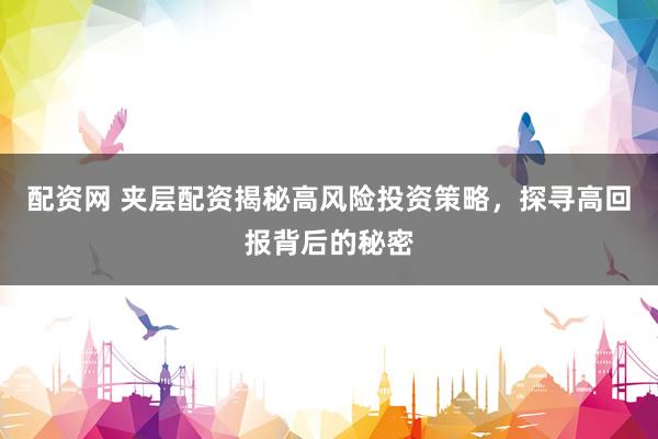 配资网 夹层配资揭秘高风险投资策略，探寻高回报背后的秘密