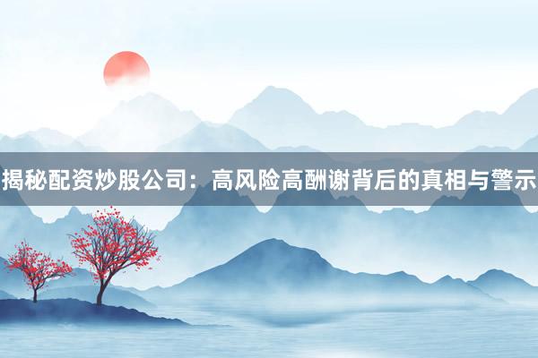 揭秘配资炒股公司：高风险高酬谢背后的真相与警示