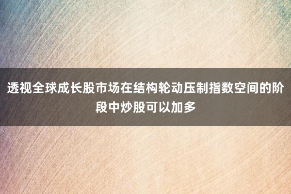 透视全球成长股市场在结构轮动压制指数空间的阶段中炒股可以加多
