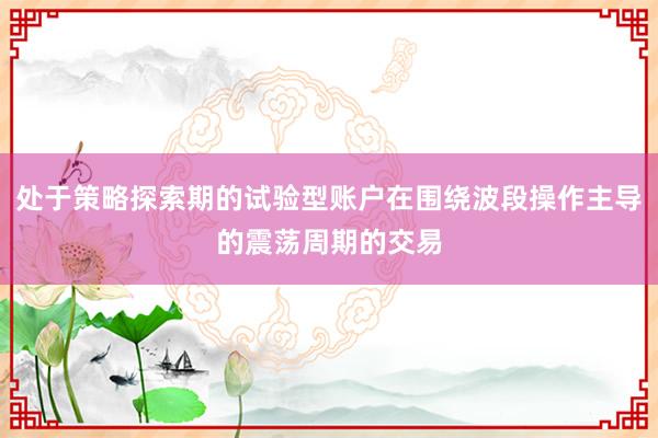 处于策略探索期的试验型账户在围绕波段操作主导的震荡周期的交易