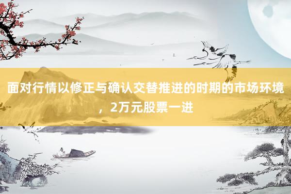 面对行情以修正与确认交替推进的时期的市场环境，2万元股票一进