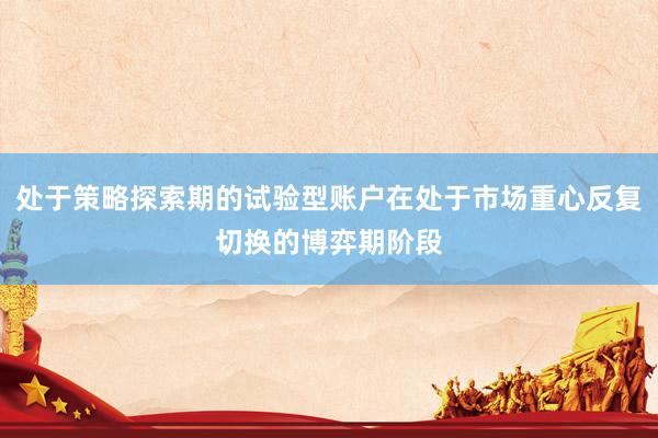 处于策略探索期的试验型账户在处于市场重心反复切换的博弈期阶段