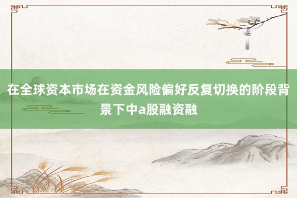 在全球资本市场在资金风险偏好反复切换的阶段背景下中a股融资融