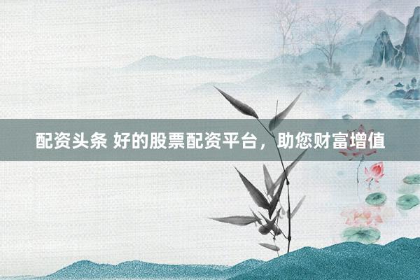 配资头条 好的股票配资平台，助您财富增值