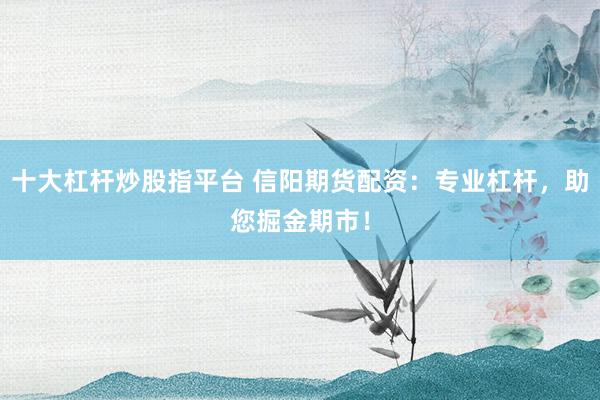 十大杠杆炒股指平台 信阳期货配资：专业杠杆，助您掘金期市！