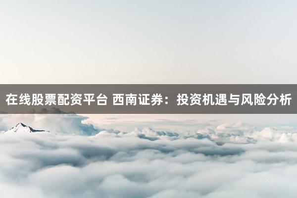 在线股票配资平台 西南证券：投资机遇与风险分析